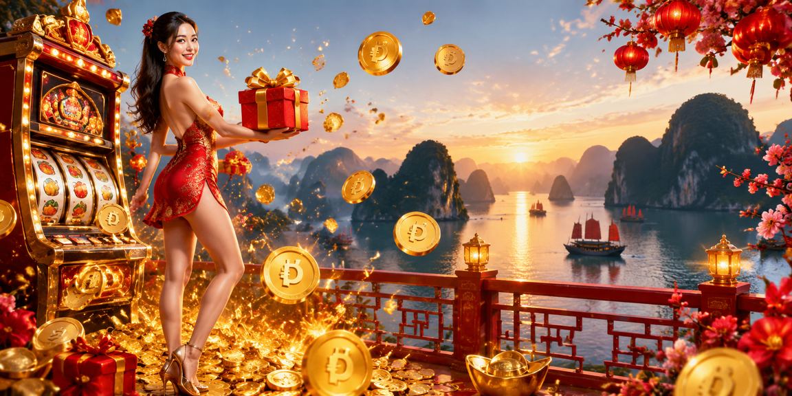 Phong cảnh vịnh Hạ Long mùa lễ hội cùng nền tảng giải trí 291